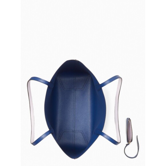 New Kate Spade Ava Reversible Tote with Pouch Double Faced Leather Pale Amethyst - Picture 6 of 6